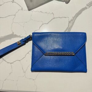 Stella and Dot Blue Envelope Wristlet Clutch